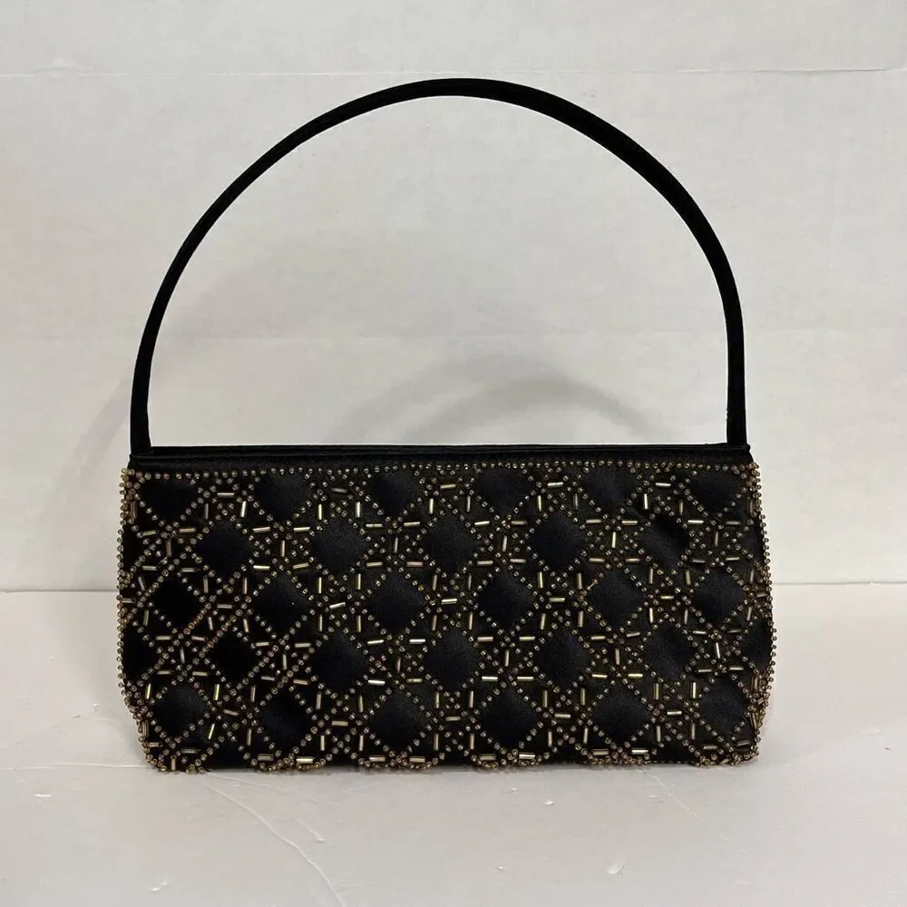 Adrienne Vittadini Black Beaded Purse